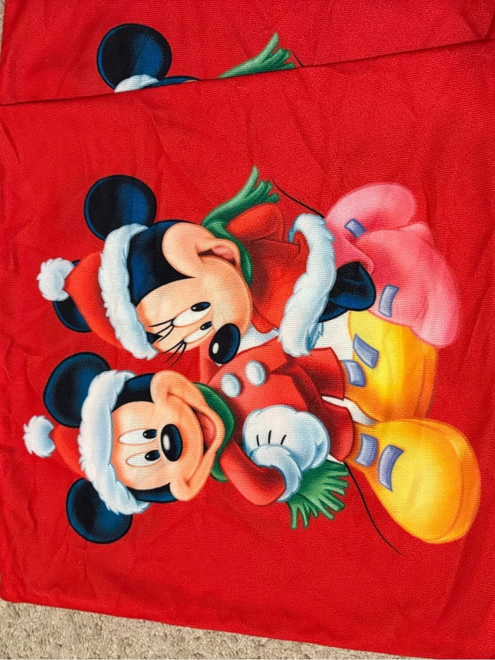 Festive Mickey & Minnie Holiday Pillow Covers - Red